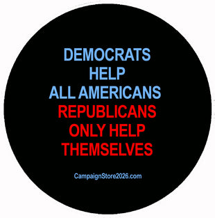 Democrats vs Republicans Pin