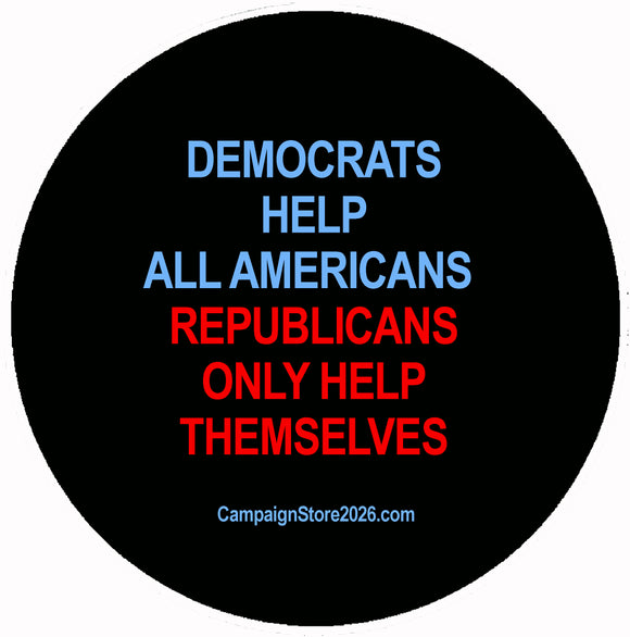 Democrats vs Republicans Pin