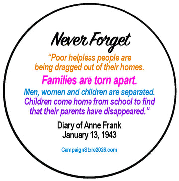 Never Forget (Anne Frank's words) Pin