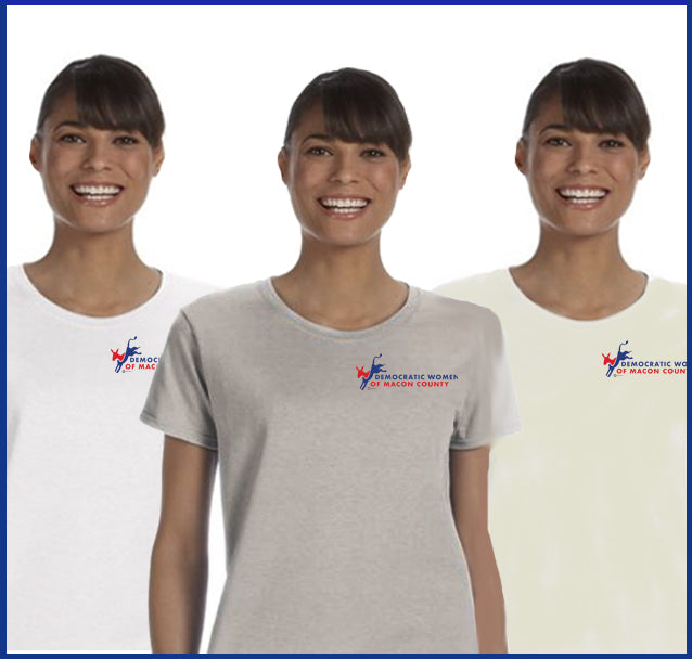 Buy ash Democratic Women of Macon County Tee (new logo)