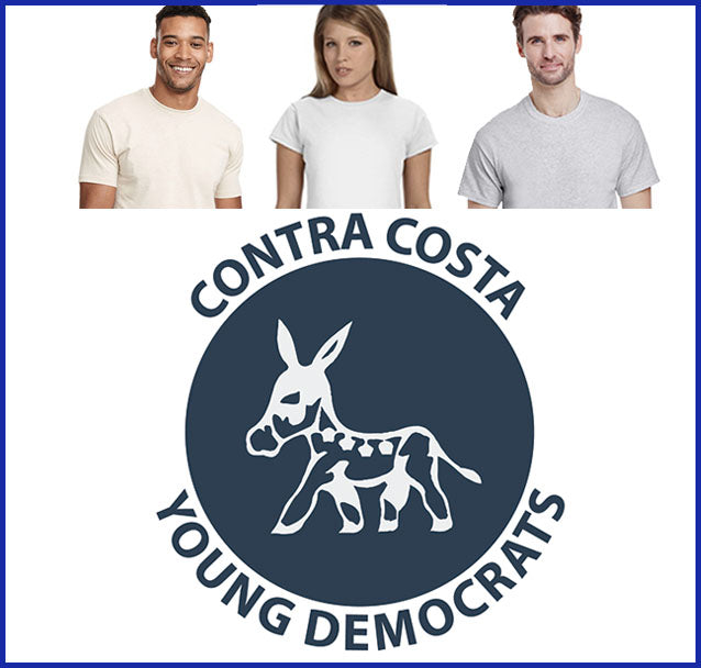Buy ash Contra Costa Young Democrats Tee (Navy Logo)