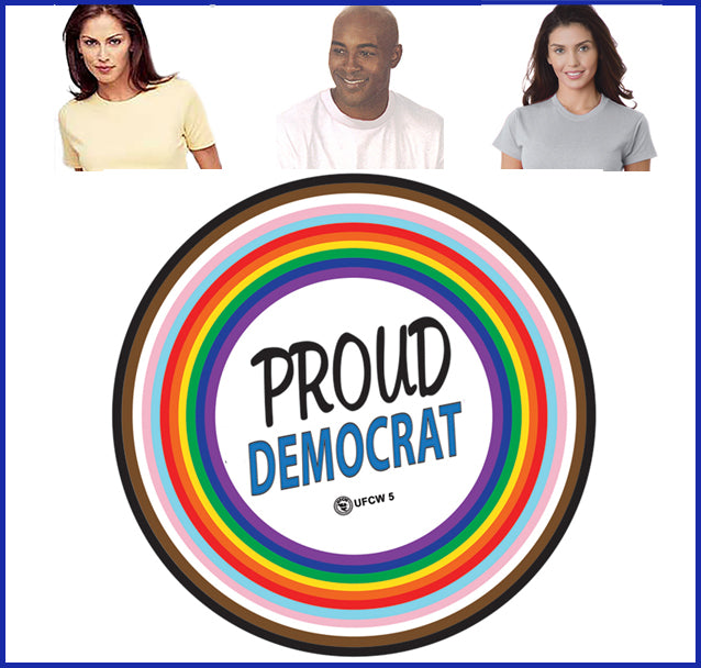 Buy ash Proud Democrat Tee