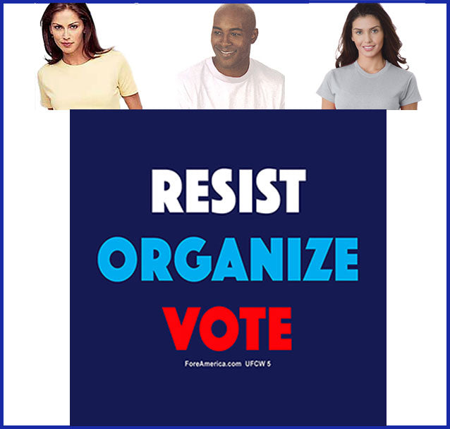 Buy ash Resist, Organize, Vote Tee