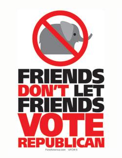 Friends Don't Let Friends Vote Republican Tee
