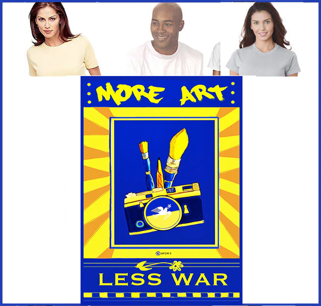Buy ash More Art, Less War Tee