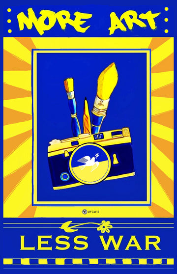 More Art, Less War Poster Print