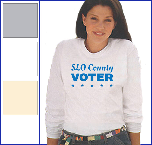 Buy ash SLO County Voter Long-Sleeve Tee